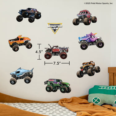 Monster Jam Assorted Trucks Wall Decals